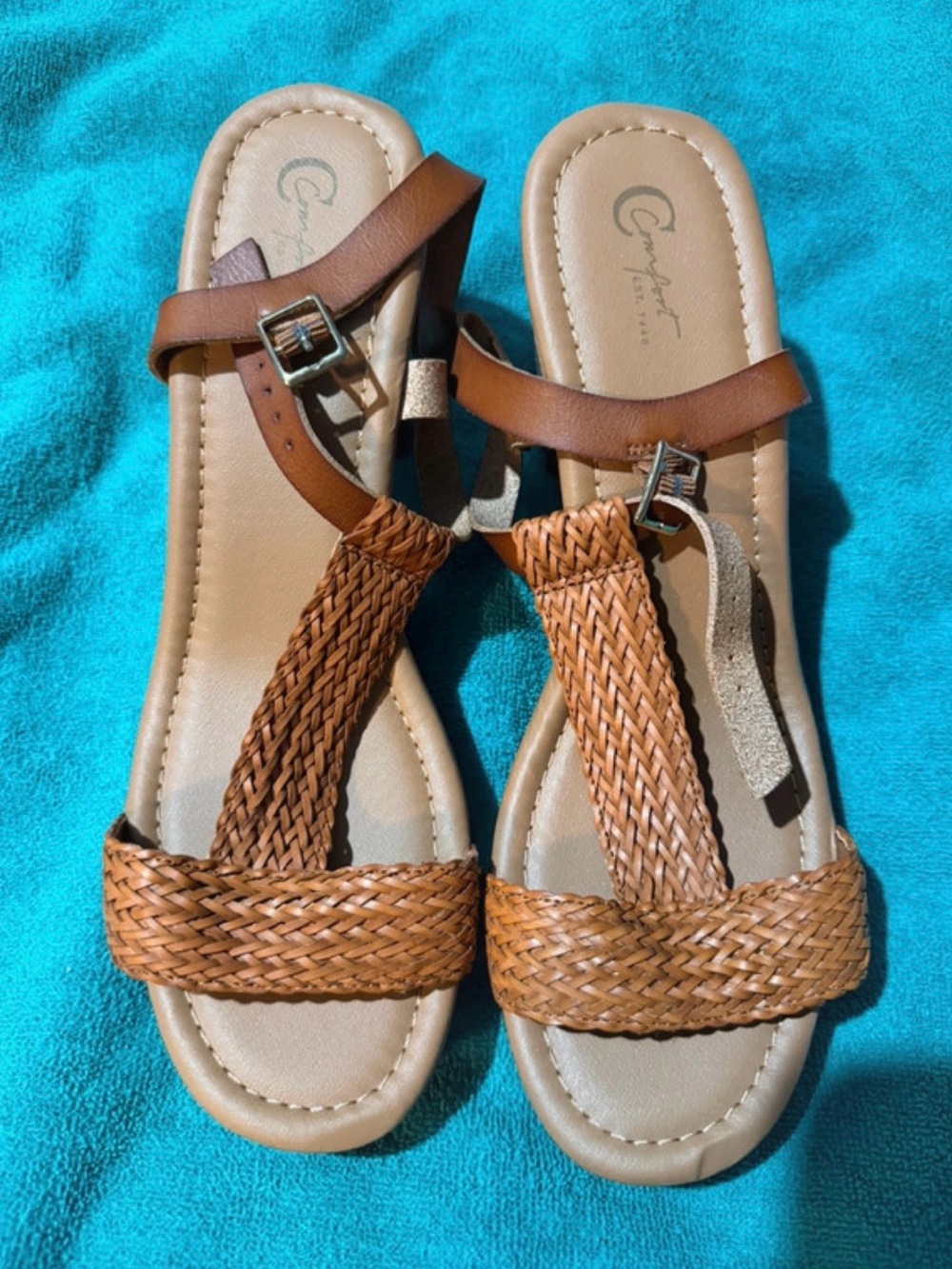 Braided Tan and Brown Women's Sandals